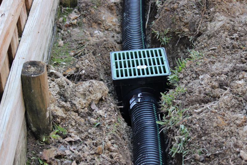Drainage System in a Residential Yard
